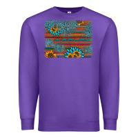 Purple sunflower gemstone serape background Premium Sweatshirt - AdoDesignShop