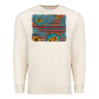 Sandshell sunflower gemstone serape background Premium Sweatshirt - AdoDesignShop