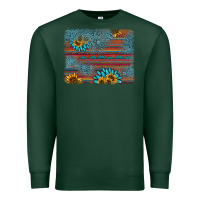 Sports Green sunflower gemstone serape background Premium Sweatshirt - AdoDesignShop