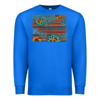 True Royal sunflower gemstone serape background Premium Sweatshirt - AdoDesignShop