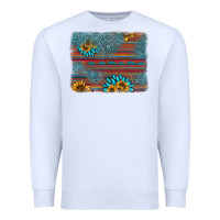 White sunflower gemstone serape background Premium Sweatshirt - AdoDesignShop
