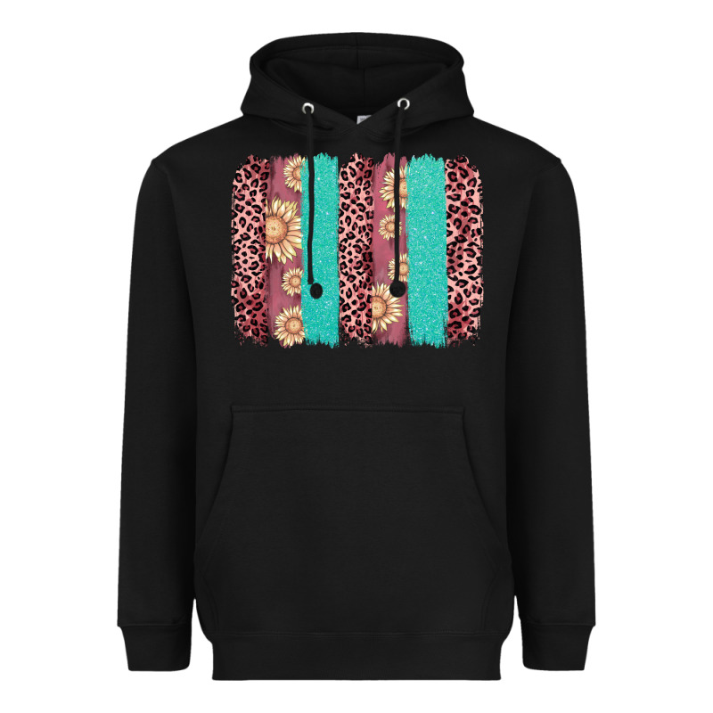 Valentine's Day Floral Leopard Brushstroke Heavyweight Hoodie by AdoDesignShop | Teevron