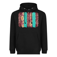 Black valentine's day floral leopard brushstroke Heavyweight Hoodie - AdoDesignShop