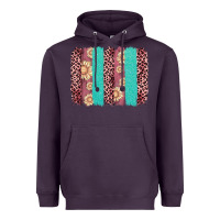 Plum valentine's day floral leopard brushstroke Heavyweight Hoodie - AdoDesignShop