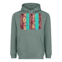 Sage valentine's day floral leopard brushstroke Heavyweight Hoodie - AdoDesignShop