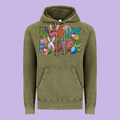 Western Happy Easter Vintage Hoodie Designed By Bundleandbundleshop