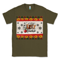 Army Green very merry teacher Classic Tee - Jasminsmagicworld