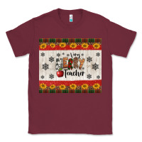 Burgundy very merry teacher Classic Tee - Jasminsmagicworld