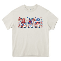 Cream 4th of july gnomes libbey glass Heavy Core Tee - RanaPortraitStore