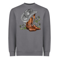 Storm gray cowgirl and roses Heavyweight Sweatshirt - AdoDesignShop
