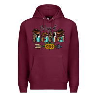 Burgundy blessed nana Premium Hoodie - CowhideDigitalArt