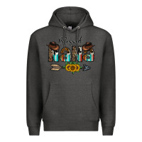Charcoal Heather blessed nana Premium Hoodie - CowhideDigitalArt