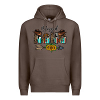 Coffee blessed nana Premium Hoodie - CowhideDigitalArt