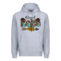 Heather Grey blessed nana Premium Hoodie - CowhideDigitalArt