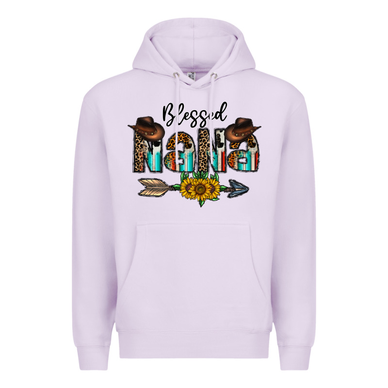 Blessed Nana Premium Hoodie by CowhideDigitalArt | Teevron