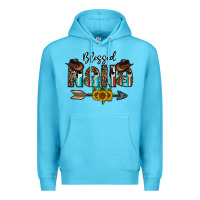 Ocean Blue blessed nana Premium Hoodie - CowhideDigitalArt
