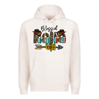 Pale Pink blessed nana Premium Hoodie - CowhideDigitalArt