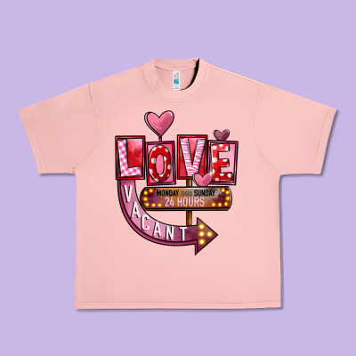 Valentine's Day Love Vacant Urban Heavy Tee Designed By Fadigitalartstudio