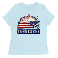 Baby Blue tennessee 4th of july Ladies Tee - CowGirlArtShop