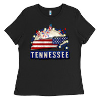 Black tennessee 4th of july Ladies Tee - CowGirlArtShop