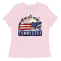 Bubblegum Pink tennessee 4th of july Ladies Tee - CowGirlArtShop