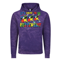 Cloud Purple It's okay to be different Autism Vintage Hoodie - FaDigitalArtStudio