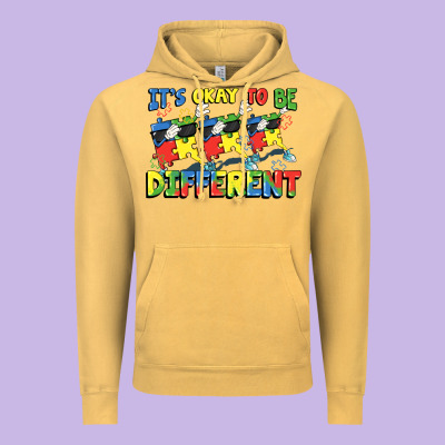 It's Okay To Be Different Autism Vintage Hoodie Designed By Fadigitalartstudio