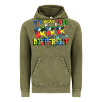 Vintage Olive It's okay to be different Autism Vintage Hoodie - FaDigitalArtStudio