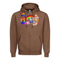 Chestnut pride coffee cups Zipper Hoodie - AdoDesignShop