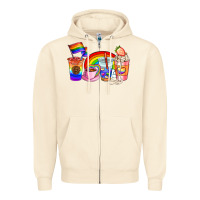 Sandshell pride coffee cups Zipper Hoodie - AdoDesignShop