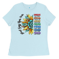 Baby Blue god says you are unique Ladies Tee - CowGirlArtShop