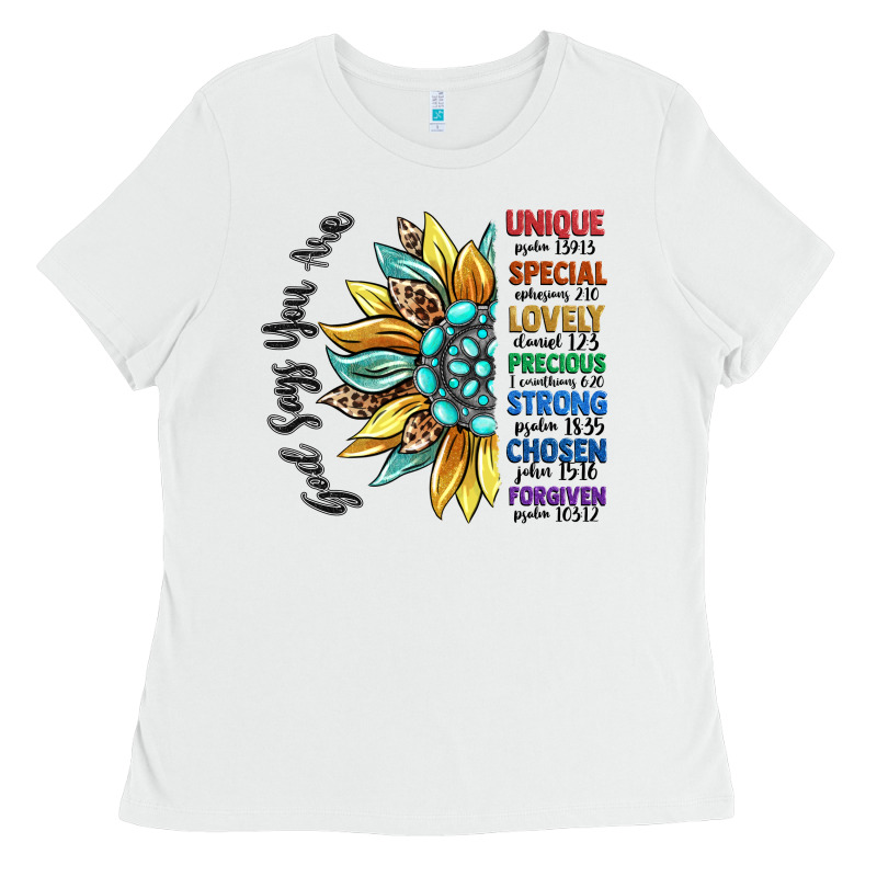 God Says You Are Unique Ladies Tee by CowGirlArtShop | Teevron