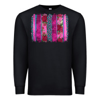 Black valentine's day floral leopard brushstroke Premium Sweatshirt - AdoDesignShop