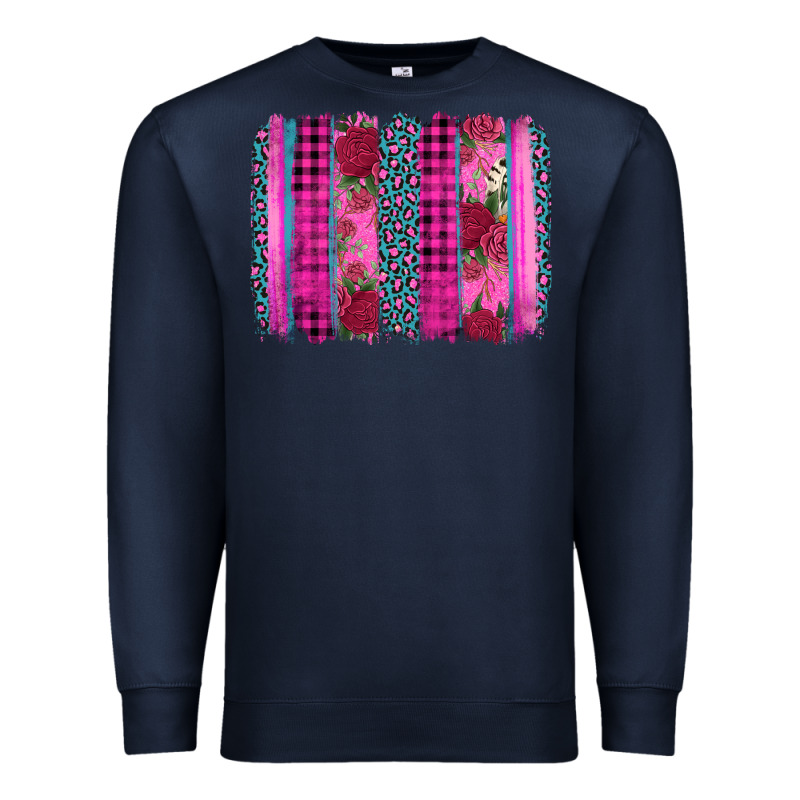 Valentine's Day Floral Leopard Brushstroke Premium Sweatshirt by AdoDesignShop | Teevron