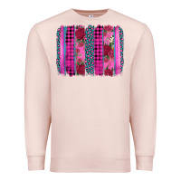Pale Pink valentine's day floral leopard brushstroke Premium Sweatshirt - AdoDesignShop