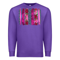 Purple valentine's day floral leopard brushstroke Premium Sweatshirt - AdoDesignShop