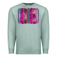 Seafoam valentine's day floral leopard brushstroke Premium Sweatshirt - AdoDesignShop