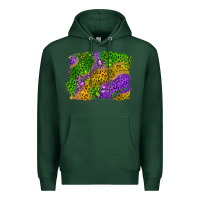 Sports Green Leopard Gemstone Mardi Gras Premium Hoodie - RanaPortraitStore