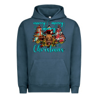 Pigment Midnight Navy merry christmas Urban Hoodie - JahusDesignShop