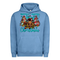 Pigment Pebble Blue merry christmas Urban Hoodie - JahusDesignShop