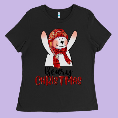 Beary Christmas Ladies Tee Designed By Cowgirlartshop