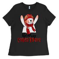 Black beary christmas Ladies Tee - CowGirlArtShop