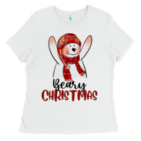 White beary christmas Ladies Tee - CowGirlArtShop