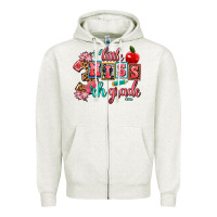 Oatmeal Heather little miss 3 rh   grade Zipper Hoodie - AdoDesignShop