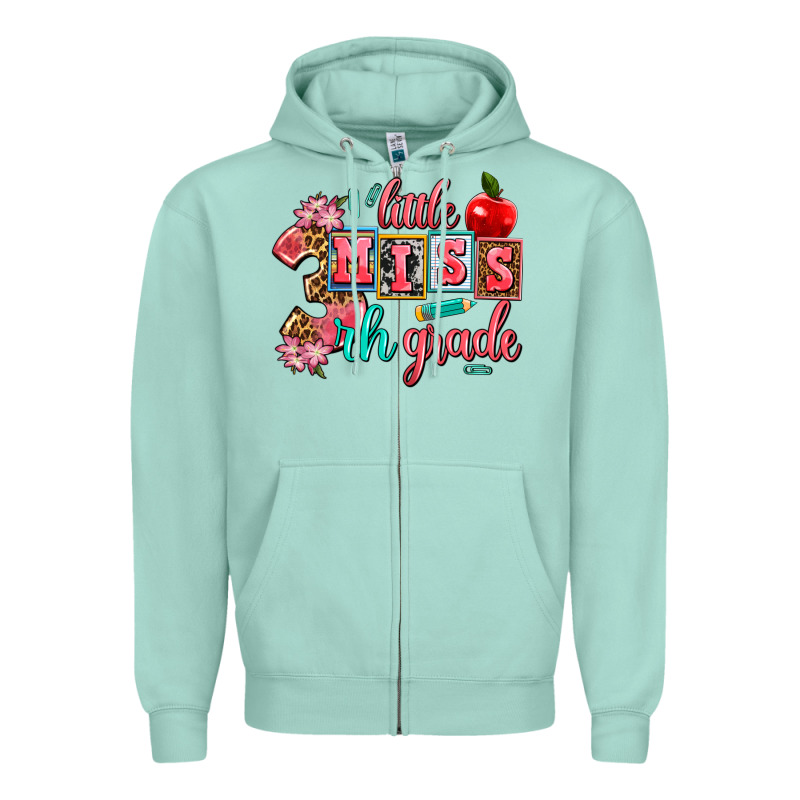 Little Miss 3 Rh   Grade Zipper Hoodie by AdoDesignShop | Teevron