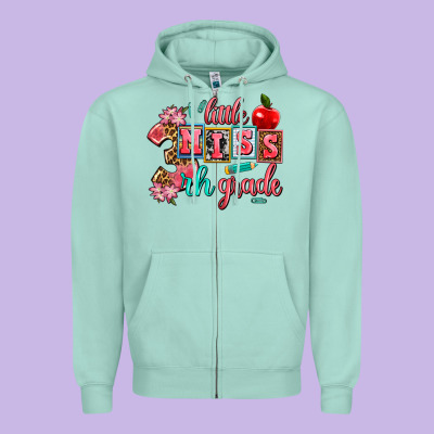 Little Miss 3 Rh   Grade Zipper Hoodie Designed By Adodesignshop