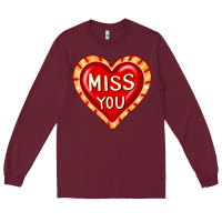 Burgundy valentine's day hearts 6 Long Sleeve Tee - FaDigitalArtStudio