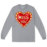 Heather Grey valentine's day hearts 6 Long Sleeve Tee - FaDigitalArtStudio