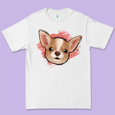 Chihuahua Pink Glitter Premium Tee Designed By Jasminsmagicworld