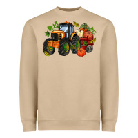 Mushroom fall tractor with pumpkin Heavyweight Sweatshirt - AdoDesignShop